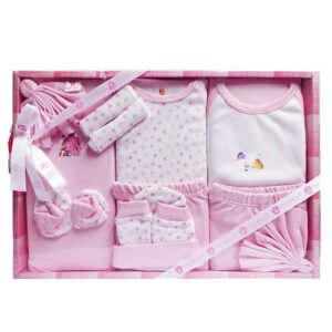 EIO New Born Baby Gift Set -13 Piecess (Pink)